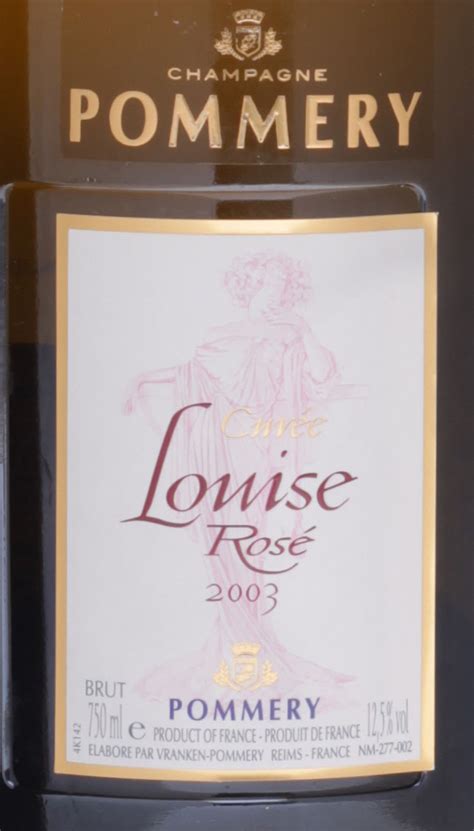 Pommery Cuvee Louise Rosé Vintage 2003 Spitzenchampagne