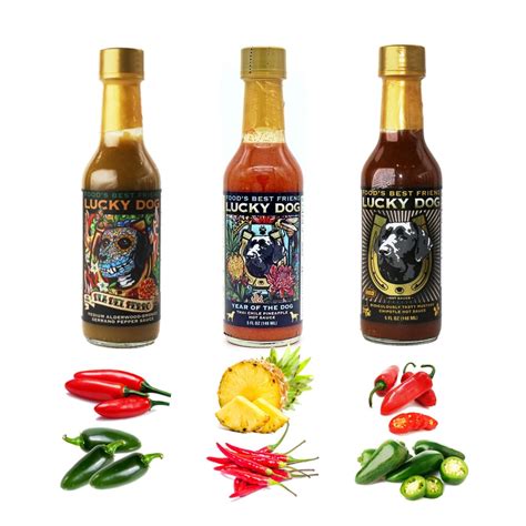 Buy Lucky Dog Hot Sauce Variety Pack Hot Sauce T Set Mild To Medium