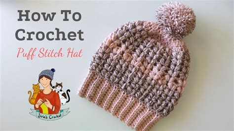 How To Crochet 1 Hour Hat With Puff Stitch Youtube