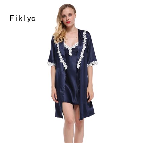 Aliexpress Buy Fiklyc Brand Women S Robe Gown Sets Luxury