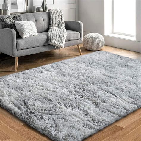 Leesentec Super Soft Indoor Rug Modern Shag Area Rug Silky Smooth Fur