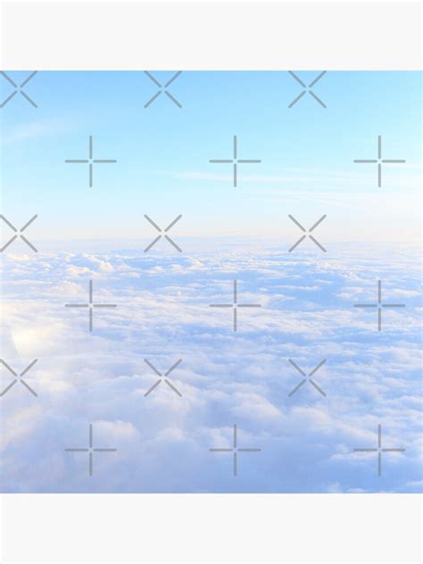 White Clouds Under Blue Sky Sticker For Sale By FasionGenix Redbubble