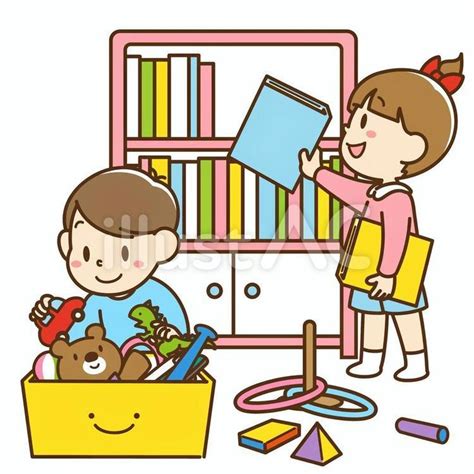 お片付けをする子供たちイラスト No 2449726／無料イラストなら「イラストac」 片付け イラスト イラスト こども イラスト