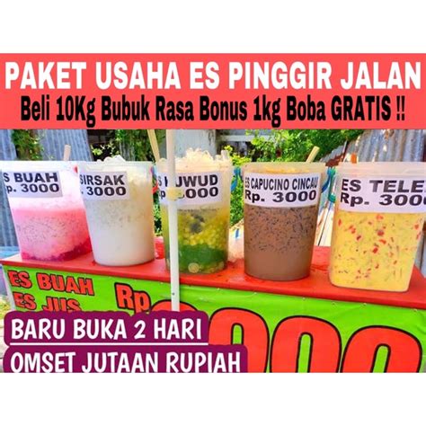 Jual Paket Usaha Es Pinggir Jalan Bubuk Minuman Cappucino Redvelvet