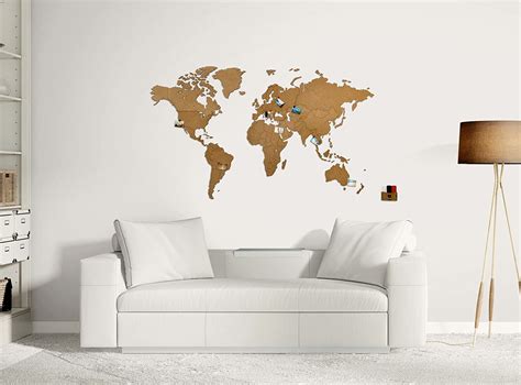 Mappa Mondo Da Parete In Legno Ecologico Amareviaggiarelowcost