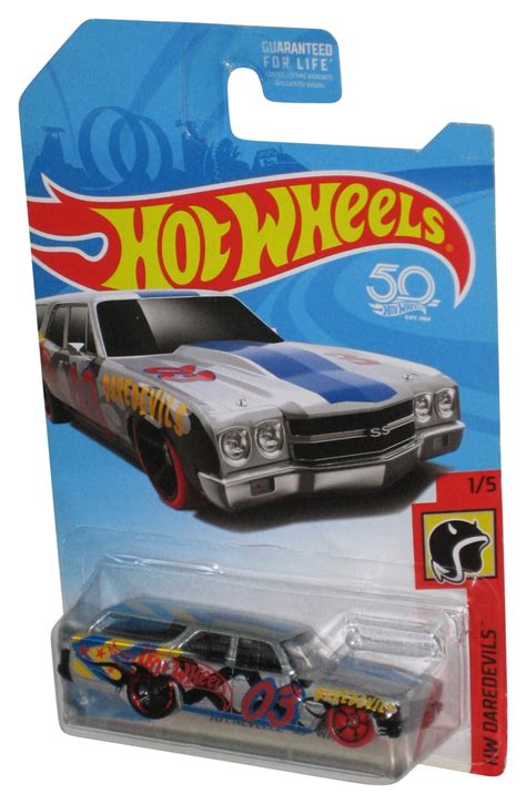 Hot Wheels Hw Daredevils Silver Chevelle Ss Wagon Toy Car