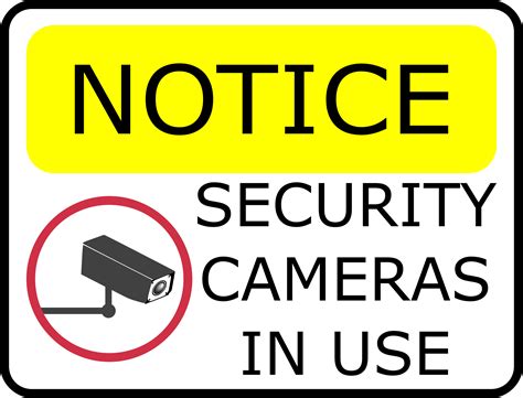 Security Camera In Use Sign Printable