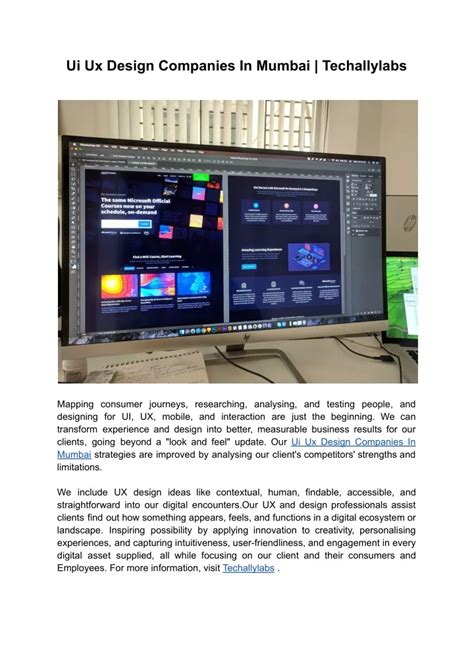 PPT Ui Ux Design Companies In Mumbai Techallylabs PowerPoint