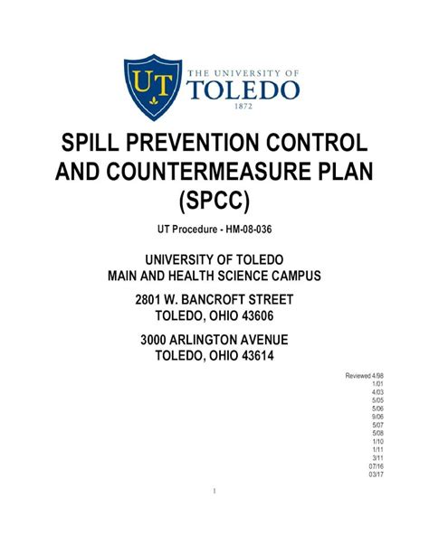 Pdf Spill Prevention Control And Countermeasure Plan Spill