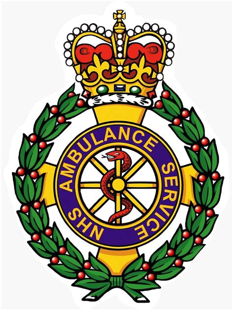 Uk Ambulance Service Paramedics Nhs Logo Sticker For Sale By