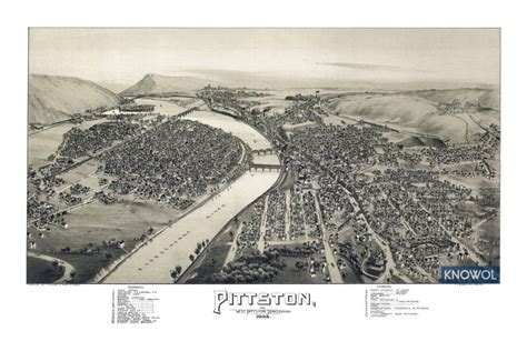 Beautifully detailed map of Pittston, Pennsylvania from 1892 - KNOWOL