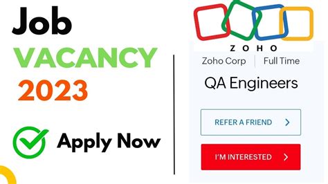 ZOHO Corp Job Vacancy 2023 QA Engineers YouTube