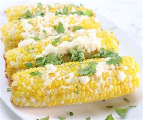 Air Fryer Elote Corn Mexican Street Corn Fork To Spoon