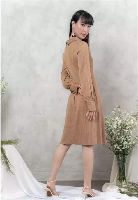 Jual Ayaco Jiwon Dress Mocca Original 2023 ZALORA Indonesia