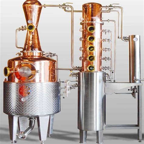 500l 1000l Electricsteam Heated Copper Colume Distillery Pot Alcohol