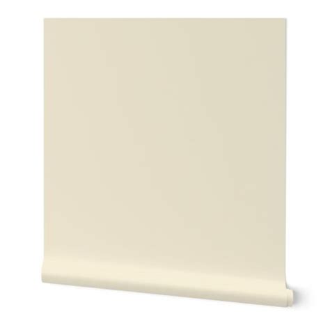 Woodmont Cream 204 F4ecd5 Solid Color Wallpaper Spoonflower