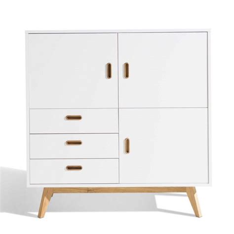 TENZO Highboard Bess Weiß Lack Folie günstig bei daheim de