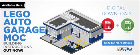 Custom X Bricktoyco Lego Auto Garage Moc Instructions Kit Now Available