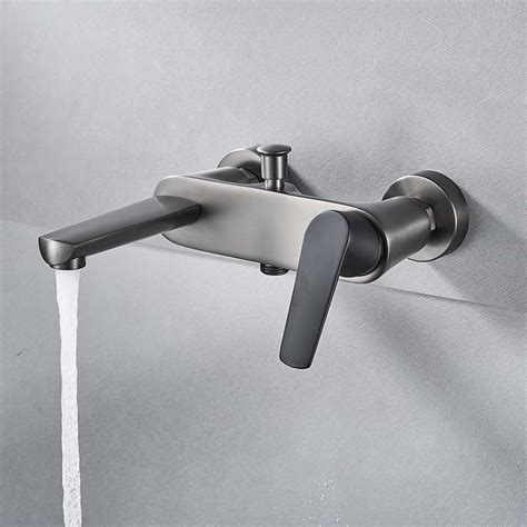 Momali High End Bathtub Shower Gun Color Black Brass Faucet Fashion