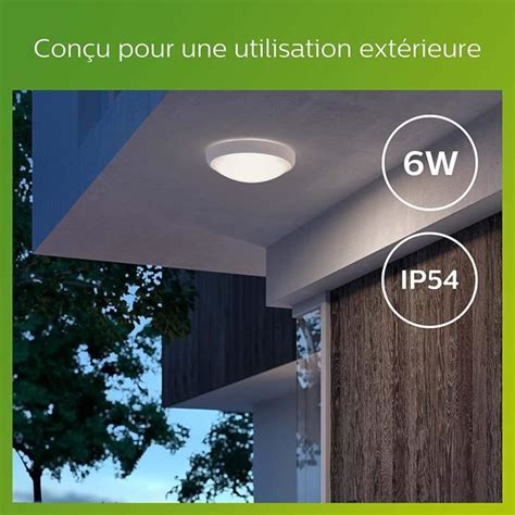 Plafonnier PHILIPS DORIS LED intégrée 6W Blanc 4000K IP54