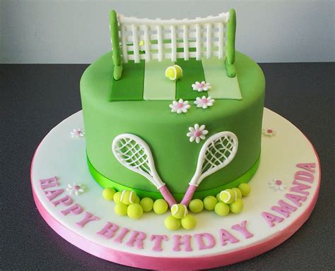 tennis themed cake