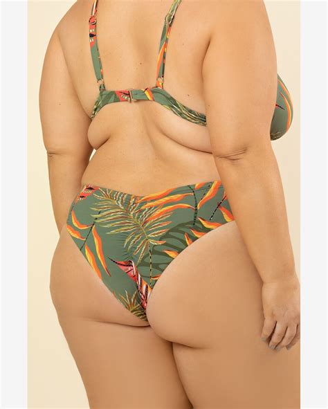 Riachuelo CALCINHA BIQUINI PLUS SIZE EMPINA BUMBUM ESTAMPA SILVESTRE