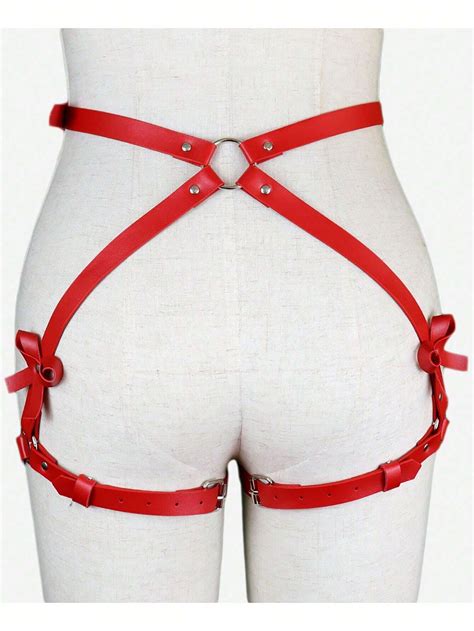 Harnais De Corps Rouge Sexy Pour Femme Ceinture De Jambe De Lingerie