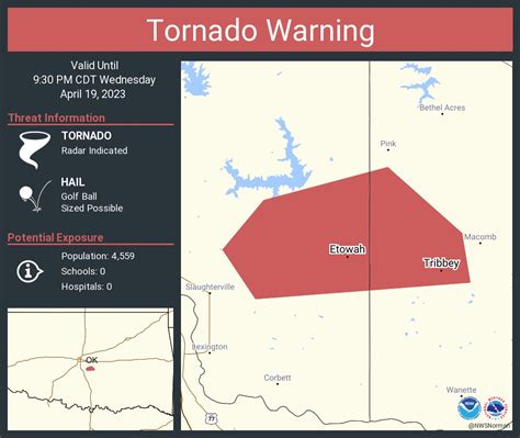 Nws Tornado On Twitter Tornado Warning Including Tribbey Ok And