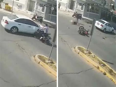 Captan Fuerte Choque En Ecatepec Motociclista A Exceso De Velocidad Y