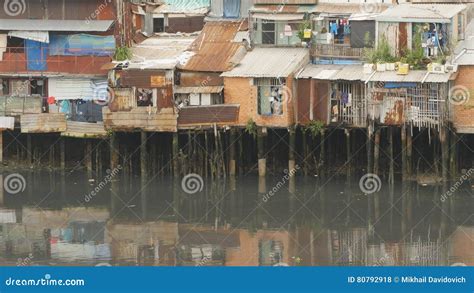 Slum On The River Saigon Vietnam 7 View Stock Photo Image Of