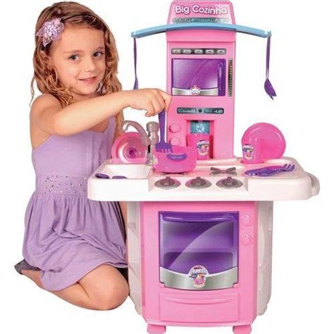 Cozinha Infantil Completa Brinquedo Pia Fogão Forno Sai Água BIG STAR