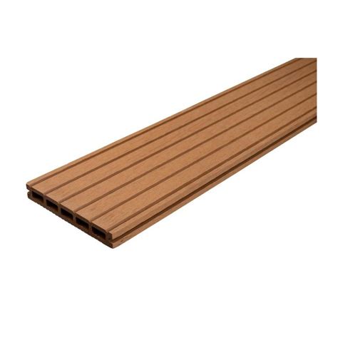 21x146x4000 Teak Ryfel Wąski szeroki Deska Tarasowa Kompozytowa DUNA