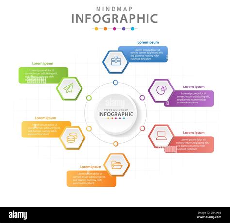 Plantilla Infogr Fica Para Empresas Diagrama Mindmap Moderno Con The