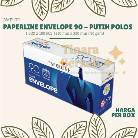 Jual Paperline Amplop Panjang No 90 Pps Putih Polos Amplop Surat Uang