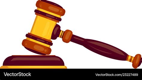 Judge hammer icon cartoon style Royalty Free Vector Image