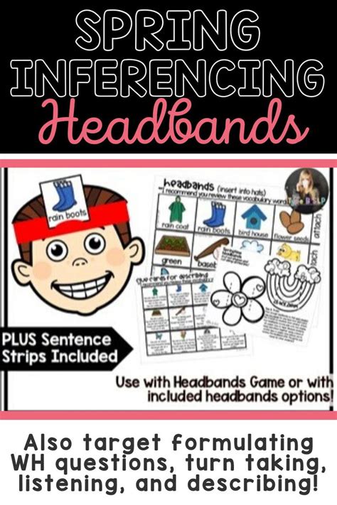 Spring Speech Therapy Headbands Game Companion Inference Game Spring