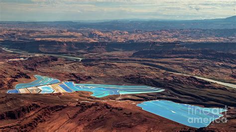 Intrepid Potash Evaporation Ponds Aerial View in Moab Utah Photograph ...