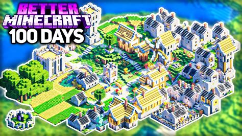 I Survived 100 Days BUILDING A CITY In Better Minecraft Hardcore