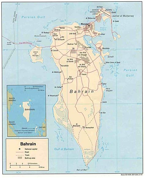 Map of Bahrain