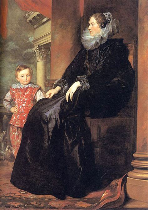 Antony Van Dyck Painting Genoese Noblewoman With Her Son