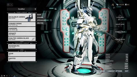 Excalibur Umbra Arm and Thigh Fins Clipping with Tennogen and Default Excalibur Skins - Art ...