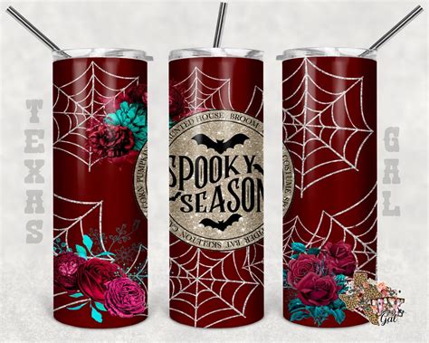 20 Oz Skinny Tumbler Halloween Spooky Season Sublimation Design Png Instant Digital Only Etsy