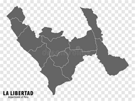 Blank Map Department La Libertad Of Peru High Quality Map Department