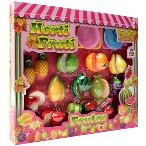 Kit Comidinha Infantil Horti Fruti Frutas Corte Braskit No