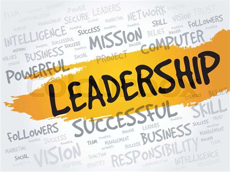 Leadership Word Cloud Stock Vector Colourbox