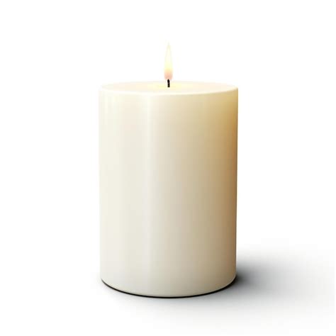 Premium Ai Image A White Wax Candle Isolated On White Background