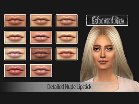 Simulite Detailed Nude Lipstick The Sims Catalog