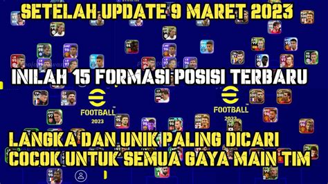 Inilah Formasi Terbaru Posisi Terbaik Unik Langka Setelah Update