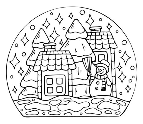 416 Christmas Town Coloring Page Royalty Free Photos And Stock Images