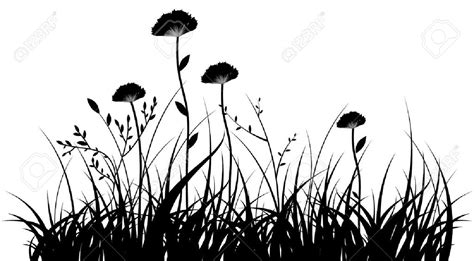 GRASS FLOWERS CLIPART SILHOUETTE - 123px Image #19